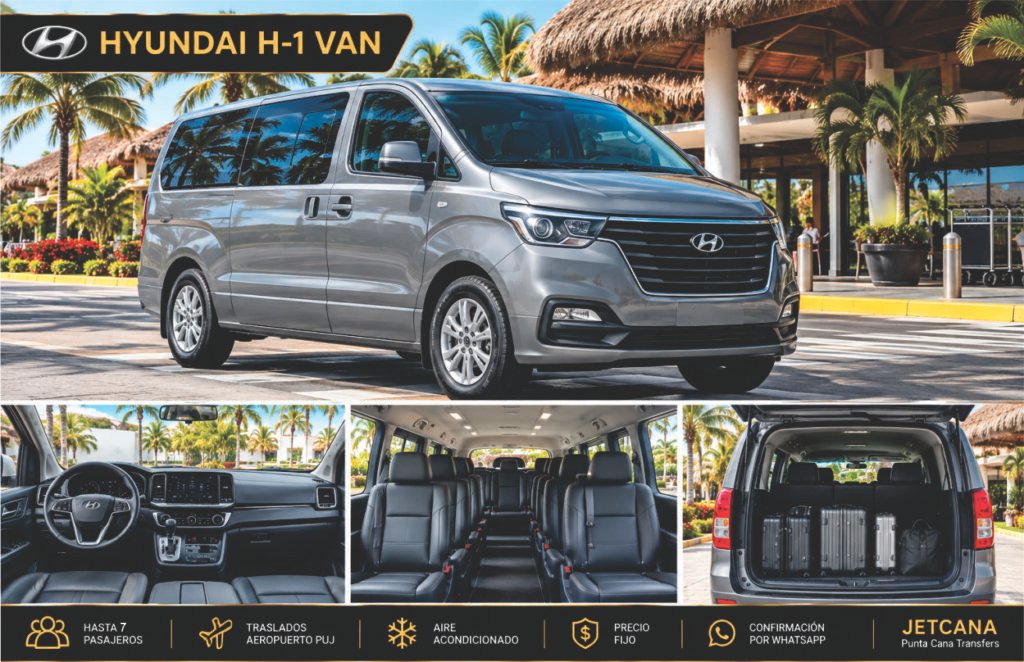 Hyundai H1 van for Punta Cana airport transfers, up to 6 passengers