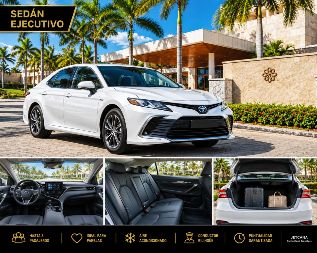 Private sedan for Punta Cana airport transfers, up to 4 passengers