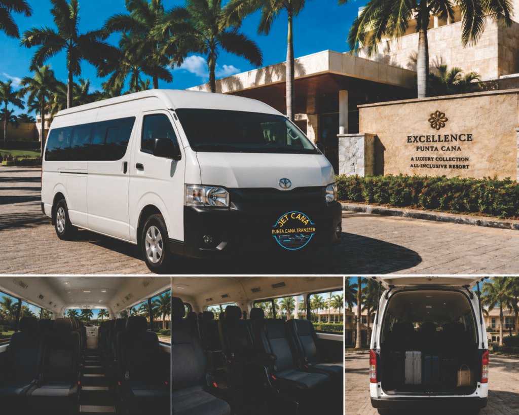 Toyota Hiace minibus for group transfers in Punta Cana, up to 10 passengers